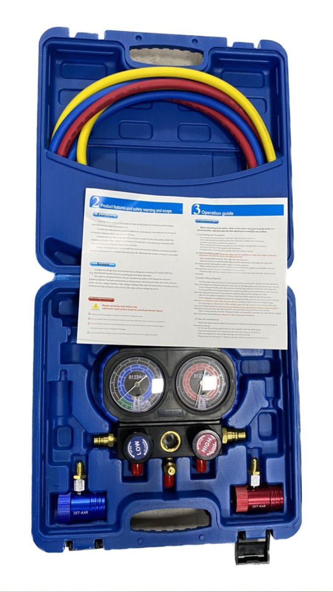 ZS-1005 HUGEL GAZ BASMA MANİFOLD SAATİ 1234YF